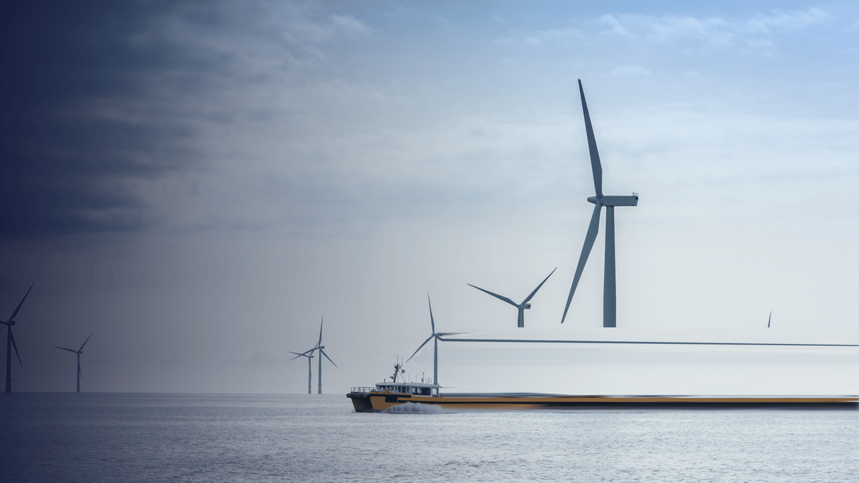 Otary_View of offshore windfarm and service boat By imagesourcecurated_2_envato