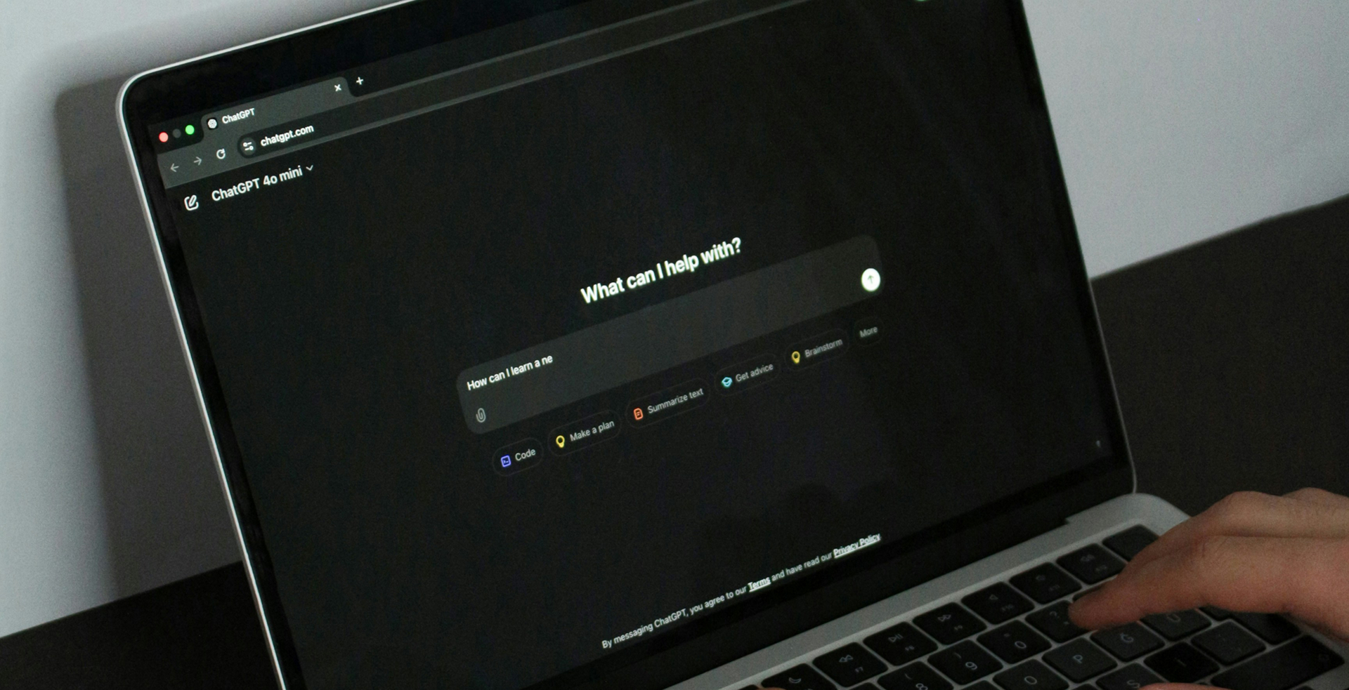 Chatgpt on laptop
