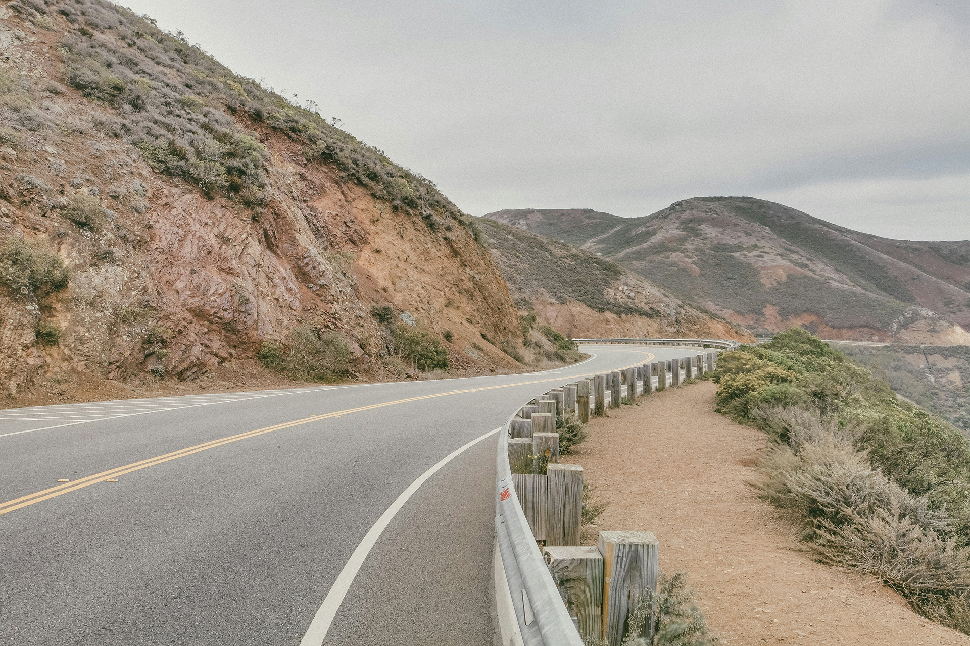 road with guardrails