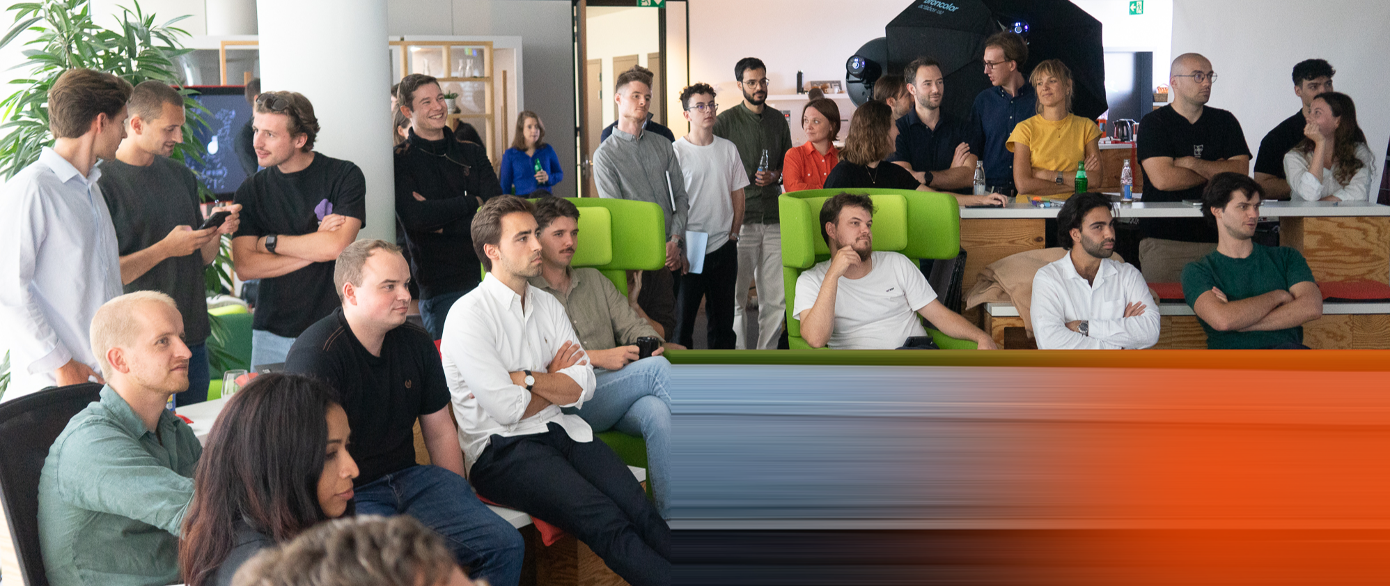 ML6 Team focused on a presentation