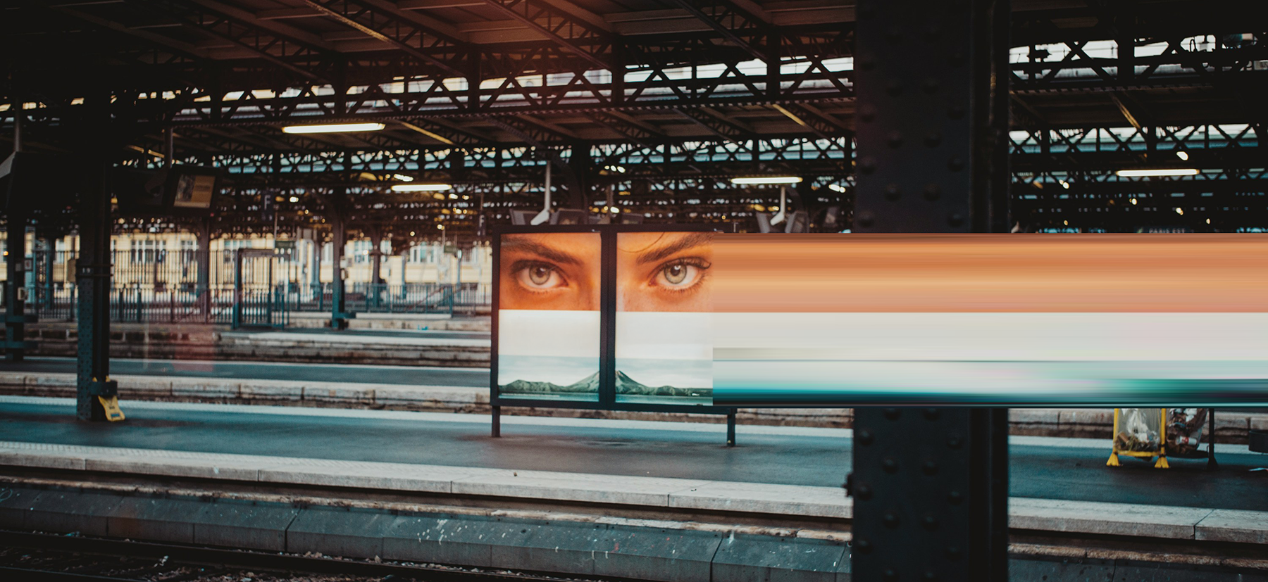Advertising with woman with striking eyes