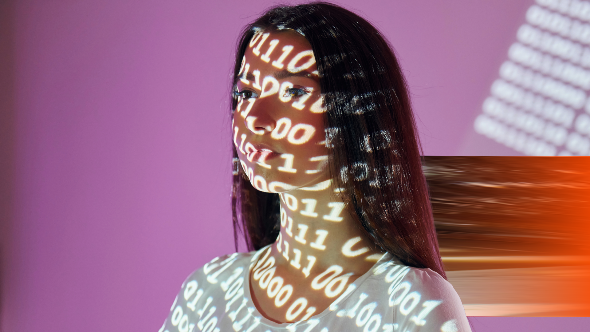 Woman numbers face