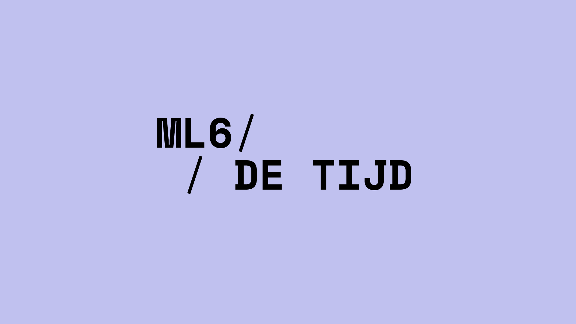 ML6 x De Tijd